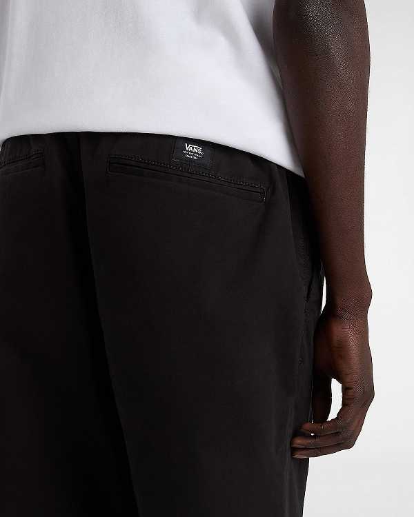 Black Vans Range Relaxed Elastic Men Pants | VN0182679