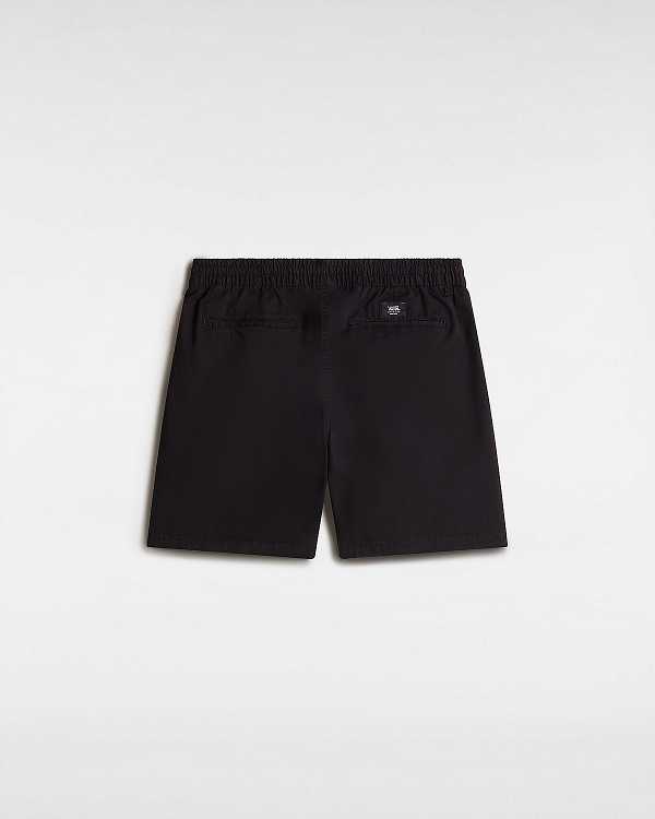 Black Vans Range Relaxed Elastic Men Shorts | VN7954086