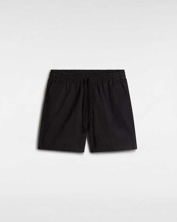 Black Vans Range Relaxed Elastic Men Shorts | VN7954086