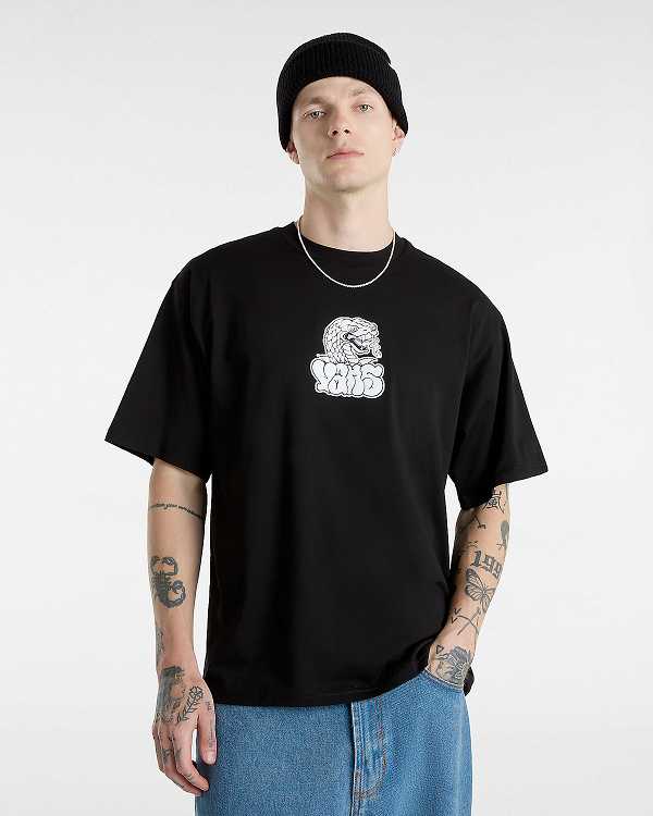 Black Vans Rattler Men T Shirts | VN6587309