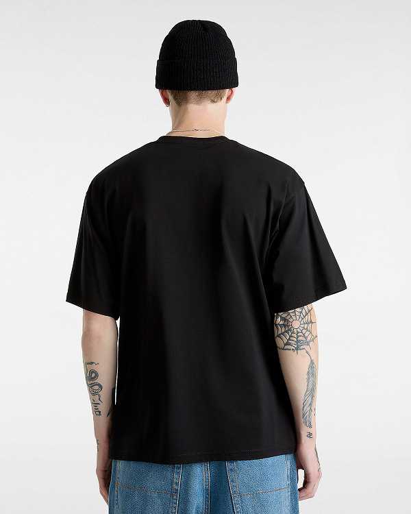 Black Vans Rattler Men T Shirts | VN6587309