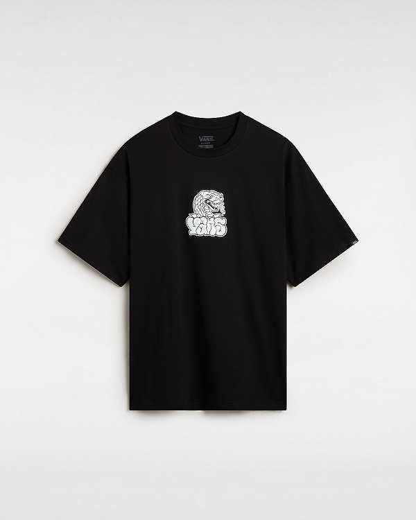 Black Vans Rattler Men T Shirts | VN6587309