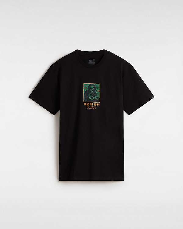 Black Vans Read the Room Men T Shirts | VN9503246