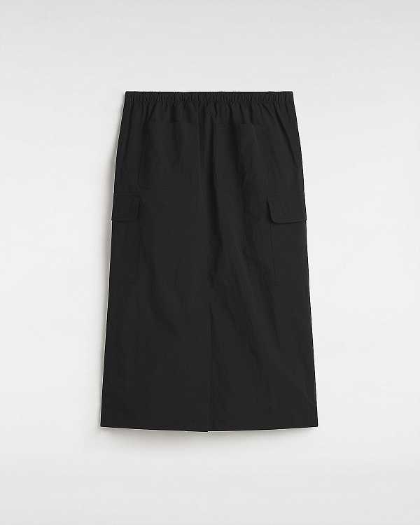 Black Vans Riley Parachute Cargo Women Skirt | VN3951864