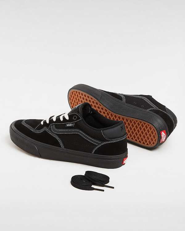 Black Vans Rowan Men Sneakers | VN5073482