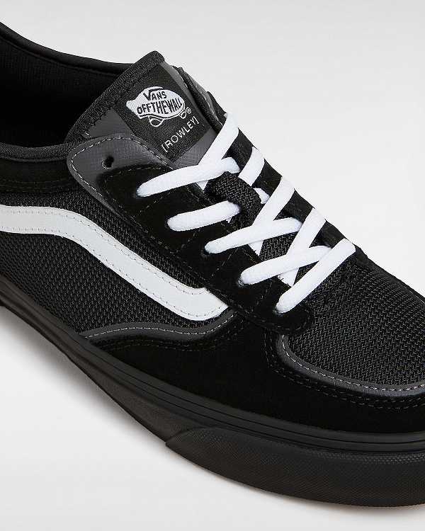 Black Vans Rowley Men Skate Shoes | VN8257390