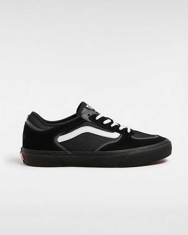 Black Vans Rowley Men Skate Shoes | VN8257390