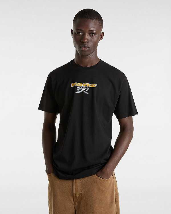 Black Vans Sakomo Men T Shirts | VN8046519