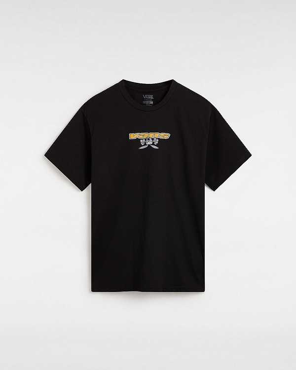 Black Vans Sakomo Men T Shirts | VN8046519