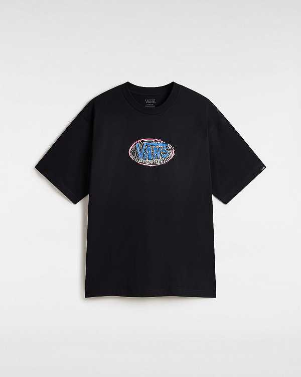 Black Vans Scribblex Men T Shirts | VN0392841