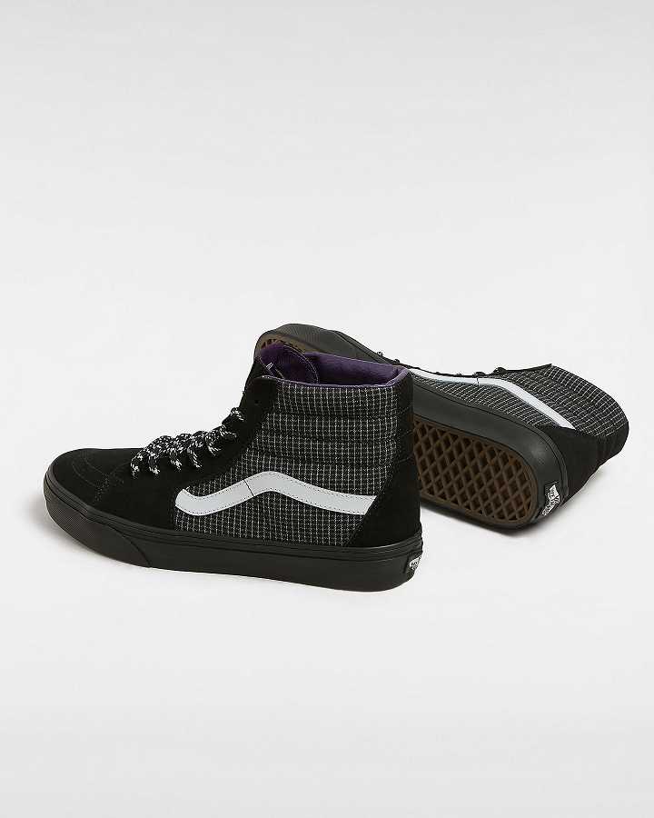 Black Vans Sk8-Hi Men Skate Shoes | VN6731408