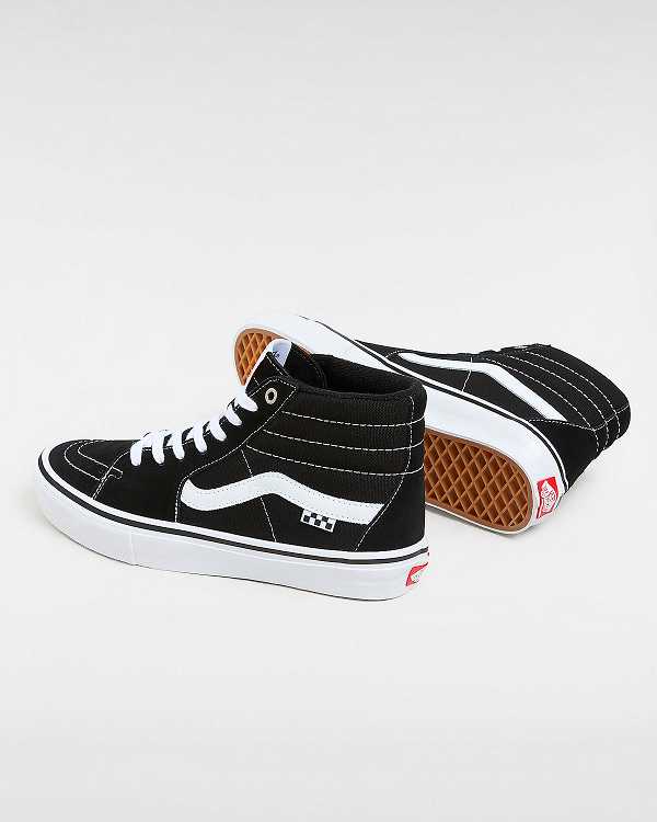 Black Vans Sk8-Hi Men Skate Shoes | VN8359146