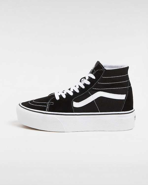 Black Vans Sk8-Hi Tapered Women Platform Shoes | VN7209431