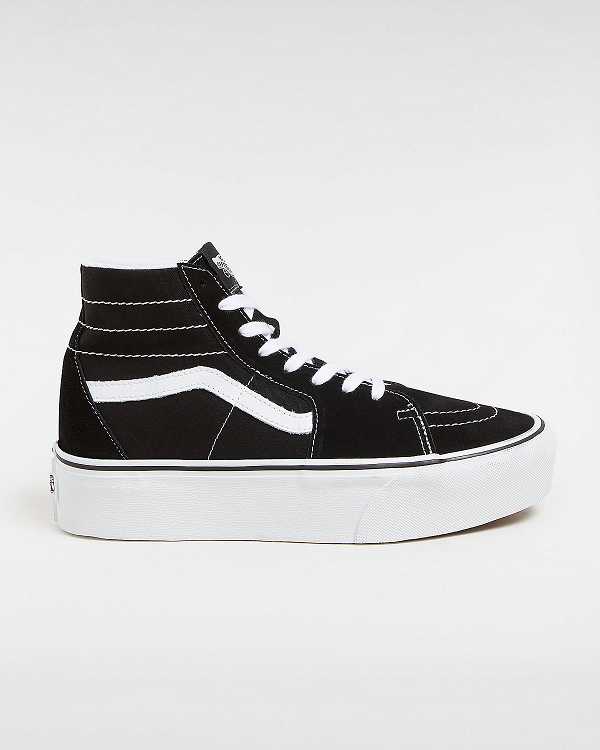 Black Vans Sk8-Hi Tapered Women Platform Shoes | VN7209431