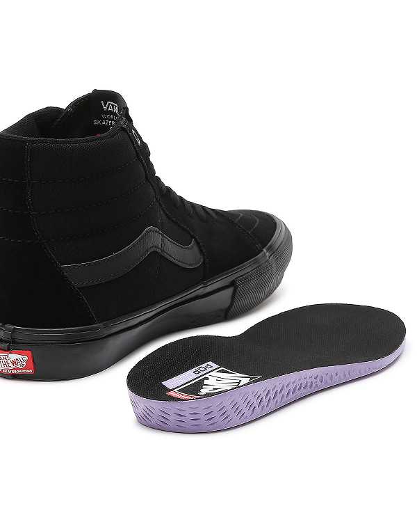 Black Vans Sk8-Hi Women Skate Shoes | VN0475691