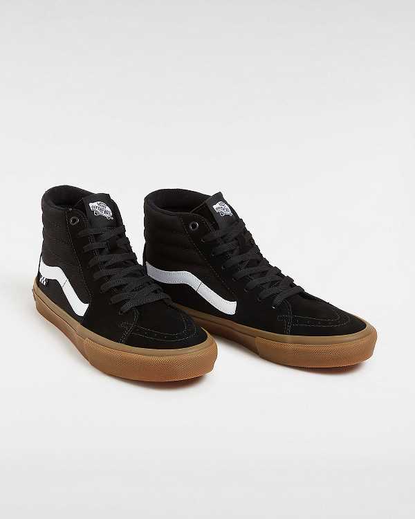 Black Vans Sk8-Hi Women Skate Shoes | VN5617038