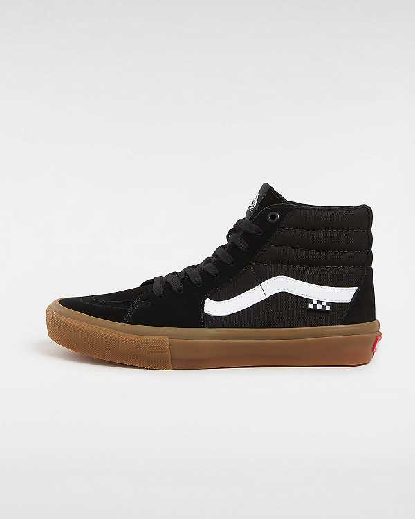 Black Vans Sk8-Hi Women Skate Shoes | VN5617038