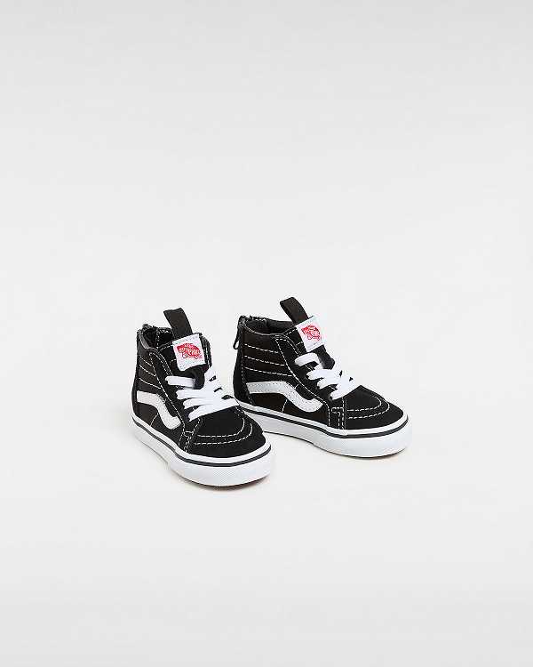 Black Vans Sk8-Hi Zip (1-4 Years) Kids' Sneakers | VN3805261