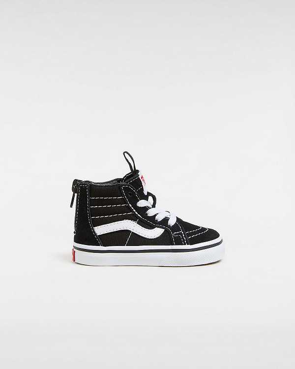 Black Vans Sk8-Hi Zip (1-4 Years) Kids\' Sneakers | VN3805261