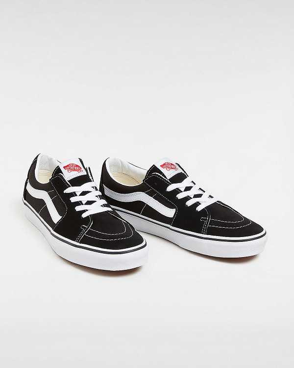 Black Vans Sk8-Low Men Skate Shoes | VN2581436