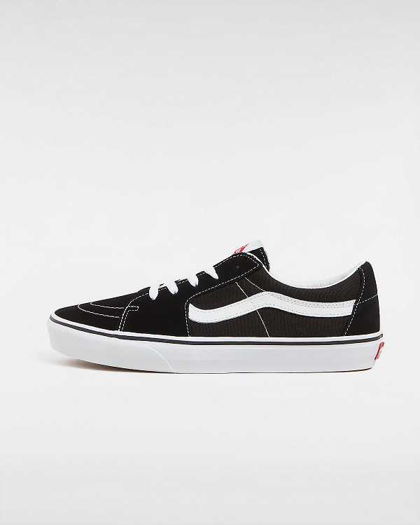 Black Vans Sk8-Low Men Skate Shoes | VN2581436