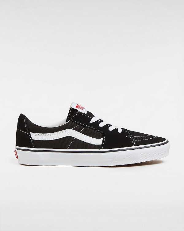 Black Vans Sk8-Low Men Skate Shoes | VN2581436