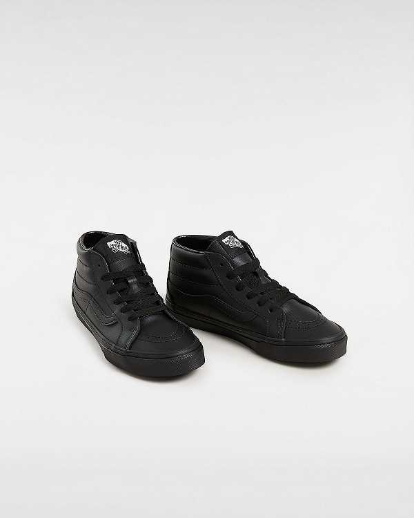 Black Vans Sk8-Mid Reissue (8-14 Years) Kids' Sneakers | VN4796125