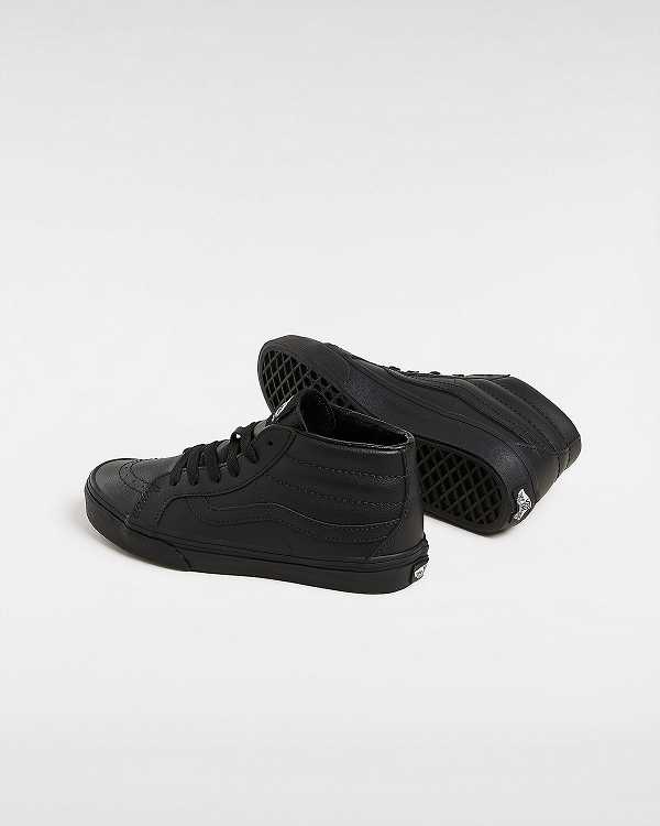 Black Vans Sk8-Mid Reissue (8-14 Years) Kids' Sneakers | VN4796125