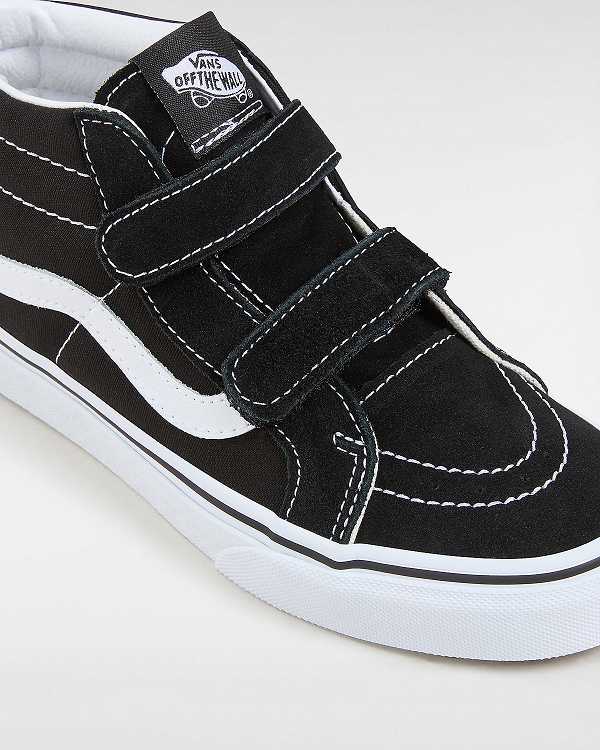 Black Vans Sk8-Mid Reissue Hook And Loop (8-14+ years) Kids' Sneakers | VN7210538