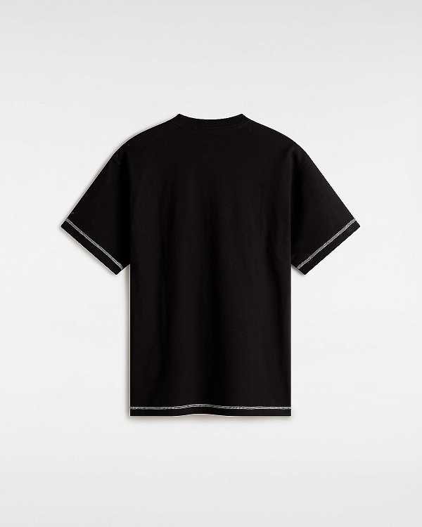 Black Vans Skate Clay Men T Shirts | VN4856013