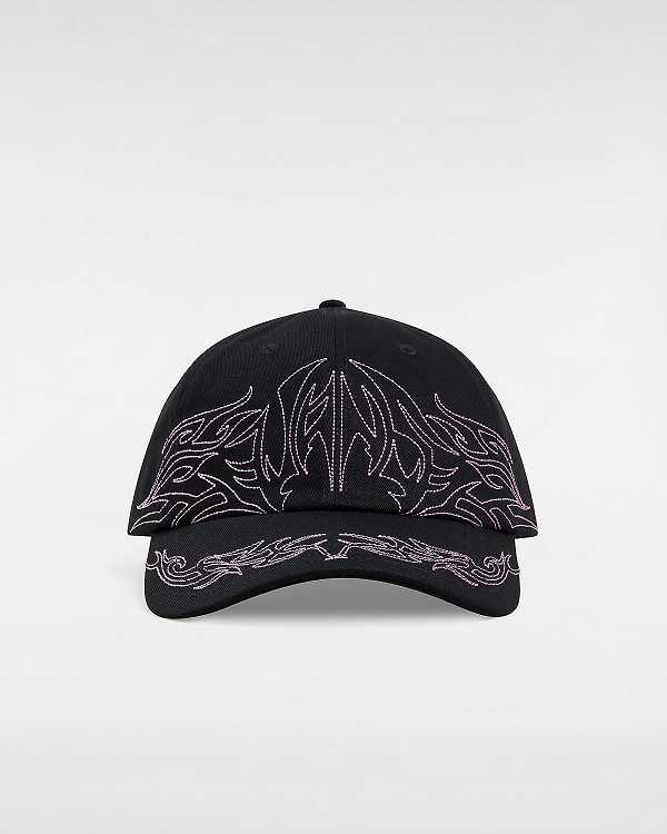 Black Vans Skate Tribe Structured Jockey Unisex Hats | VN1203547