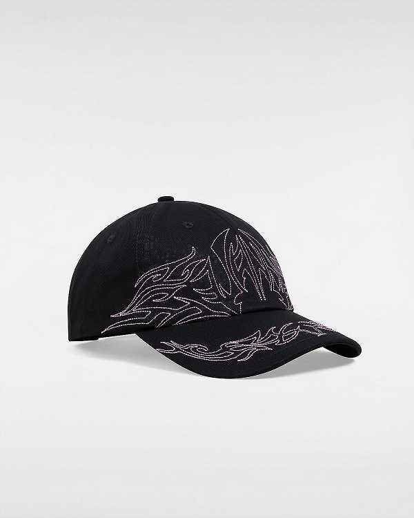 Black Vans Skate Tribe Structured Jockey Unisex Hats | VN1203547