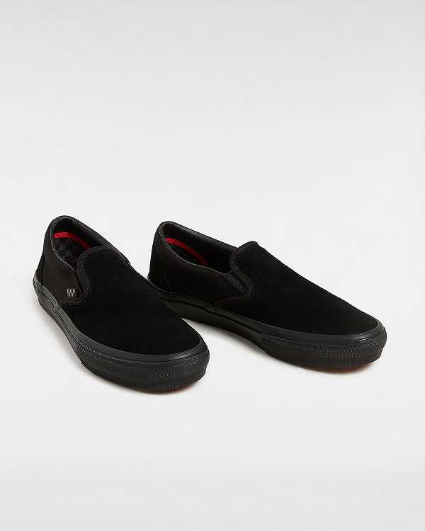 Black Vans Skate Women Slip On Shoes | VN7896431