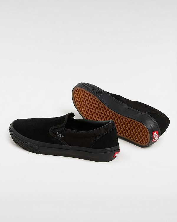 Black Vans Skate Women Slip On Shoes | VN7896431