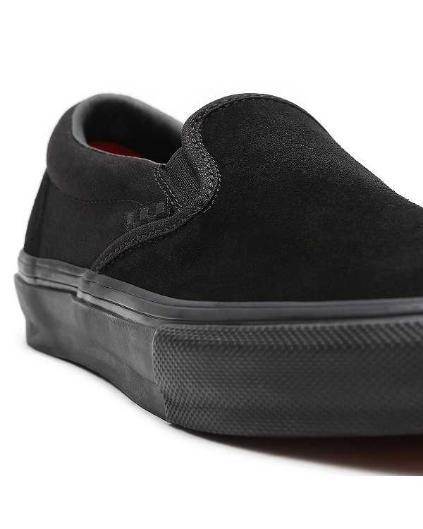 Black Vans Skate Women Slip On Shoes | VN7896431