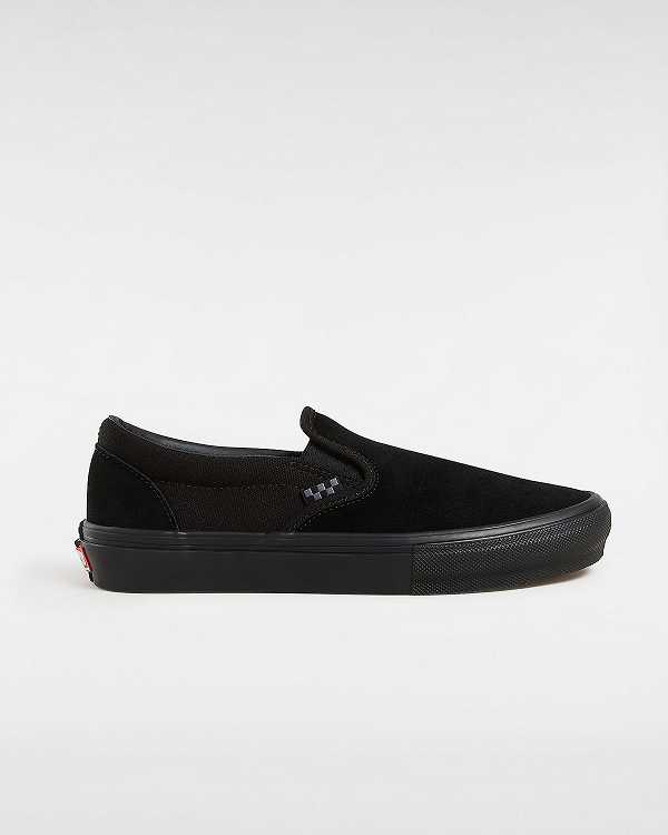 Black Vans Skate Women Slip On Shoes | VN7896431