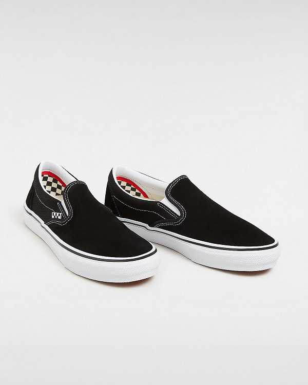 Black Vans Skate Women Slip On Shoes | VN8436102