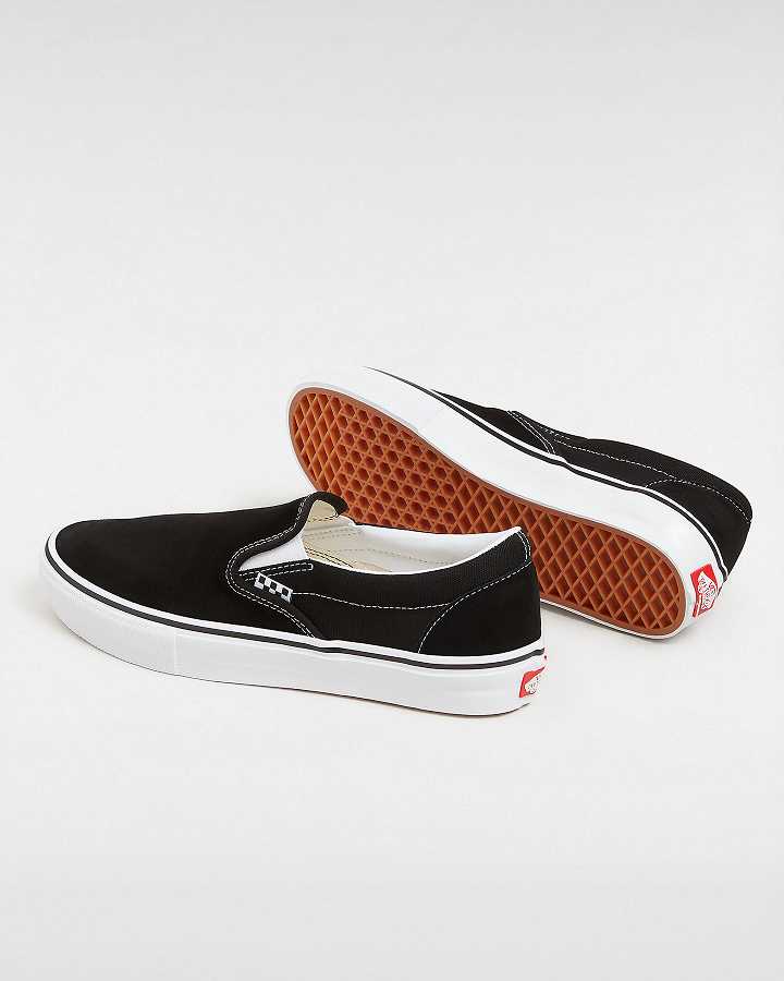 Black Vans Skate Women Slip On Shoes | VN8436102