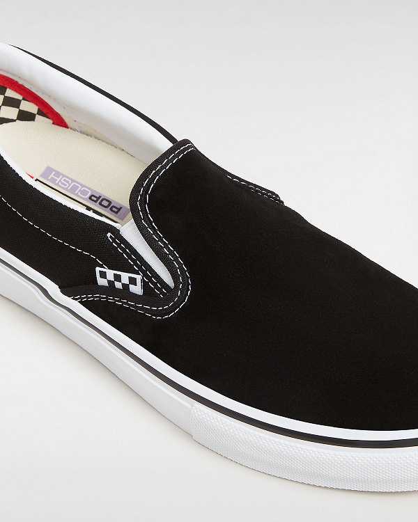 Black Vans Skate Women Slip On Shoes | VN8436102