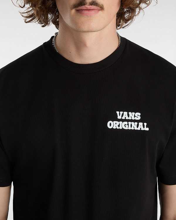 Black Vans Skull Void Classic Men T Shirts | VN0243865