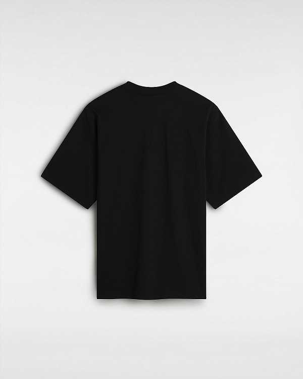 Black Vans Soles Loose Men T Shirts | VN2196473