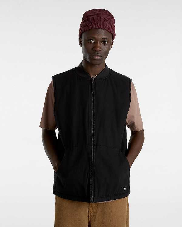 Black Vans Talbot Reversible Men Vest | VN3824961