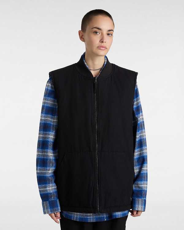 Black Vans Talbot Reversible Men Vest | VN3824961