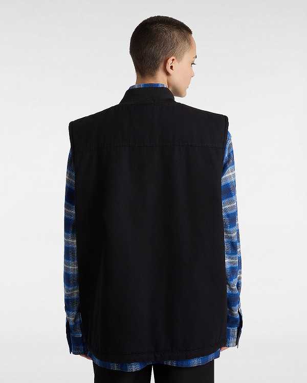 Black Vans Talbot Reversible Men Vest | VN3824961