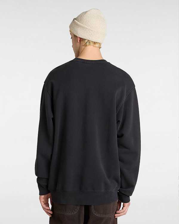 Black Vans Tell a Friend Crew Men Sweatshirt | VN1350648