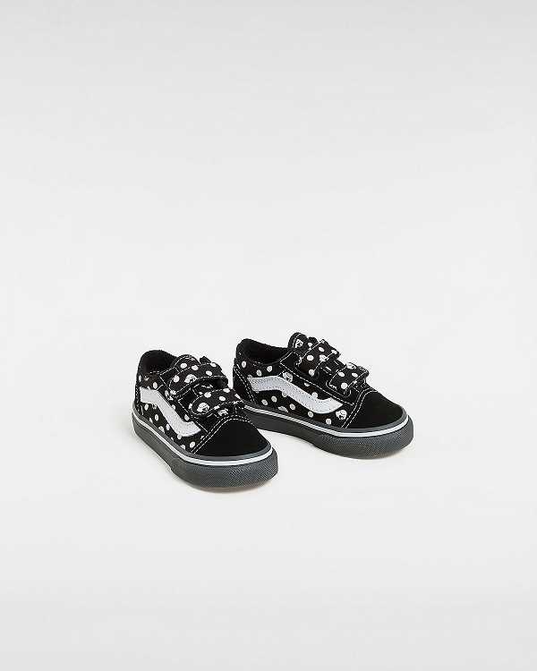 Black Vans Vans X Papergirl Old Skool Hook and Loop (1-4 Years) Kids' Sneakers | VN7406281