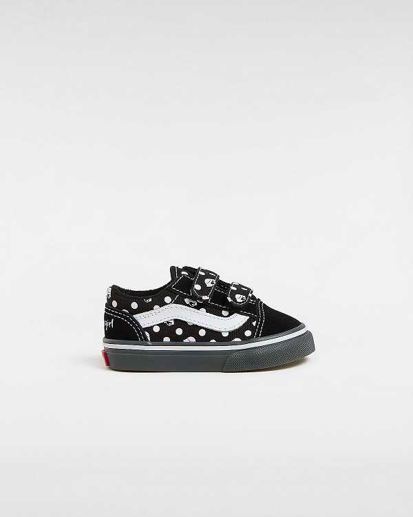 Black Vans Vans X Papergirl Old Skool Hook and Loop (1-4 Years) Kids\' Sneakers | VN7406281