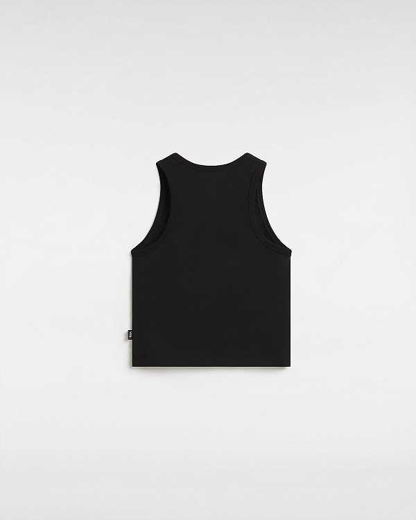 Black Vans Varsity Racer Women Tank Top | VN1385790