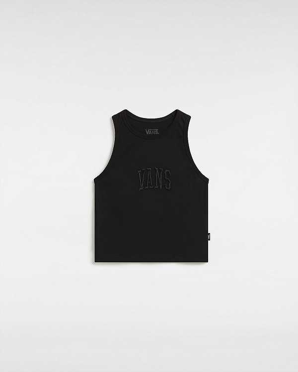 Black Vans Varsity Racer Women Tank Top | VN1385790