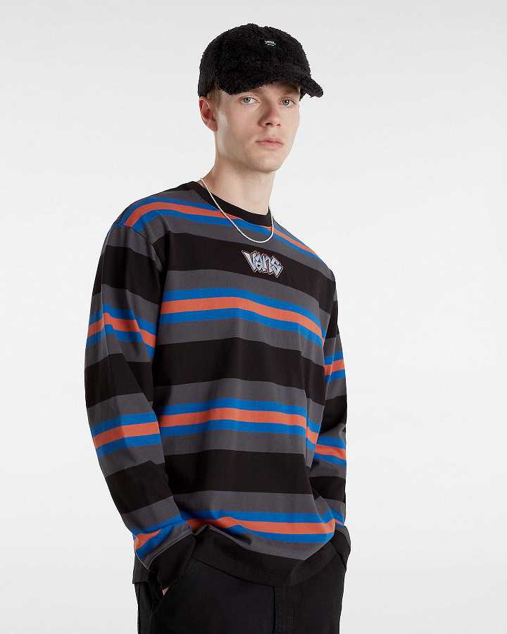 Black Vans Wilton Long Sleeve Knit Men Shirts | VN2634708